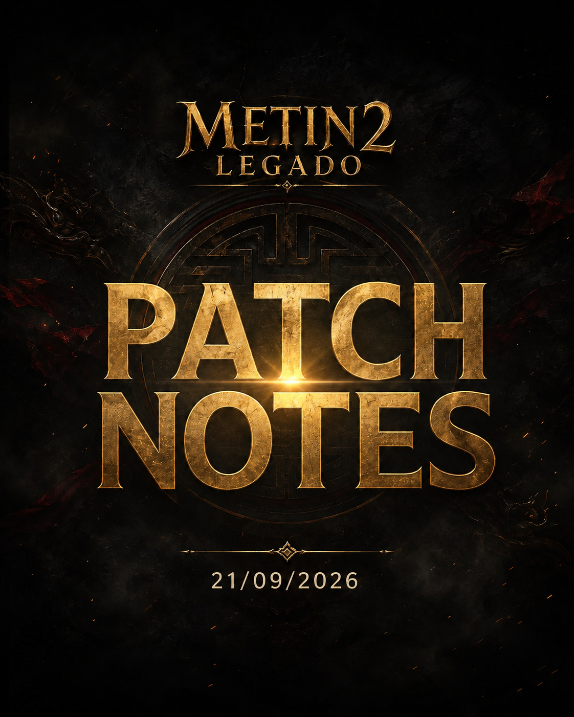 Capa de PATCH NOTES - 21/09/2026